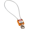 Kompakte Sicherheitsschlösser – mit Kabelbügel, Orange, KD - Verschiedenschließende Schlösser, Stahl, 216.00 mm, 1 Box